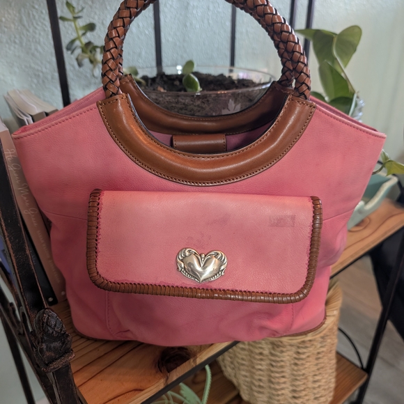 Vintage Fossil Pink and Brown Laptop Bag - Picture 1 of 12